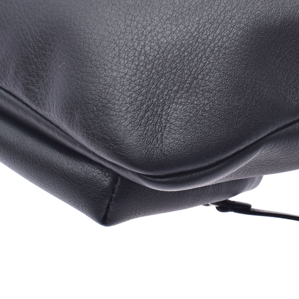 BALENCIAGA Logo Belt Bag Body Crossbody Black White Leather Waist - Picture 5 of 11